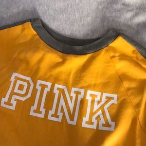 Pink two toned crew neck